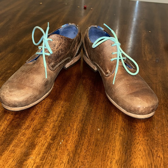 JOHN FUEVOG OXFORD BROWN LEATHER SHOES. - Picture 3 of 12